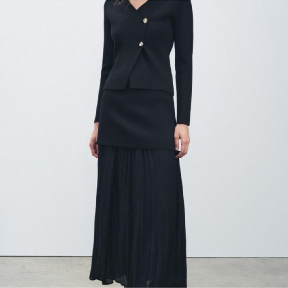 Zara Maxi Pleated Skirt